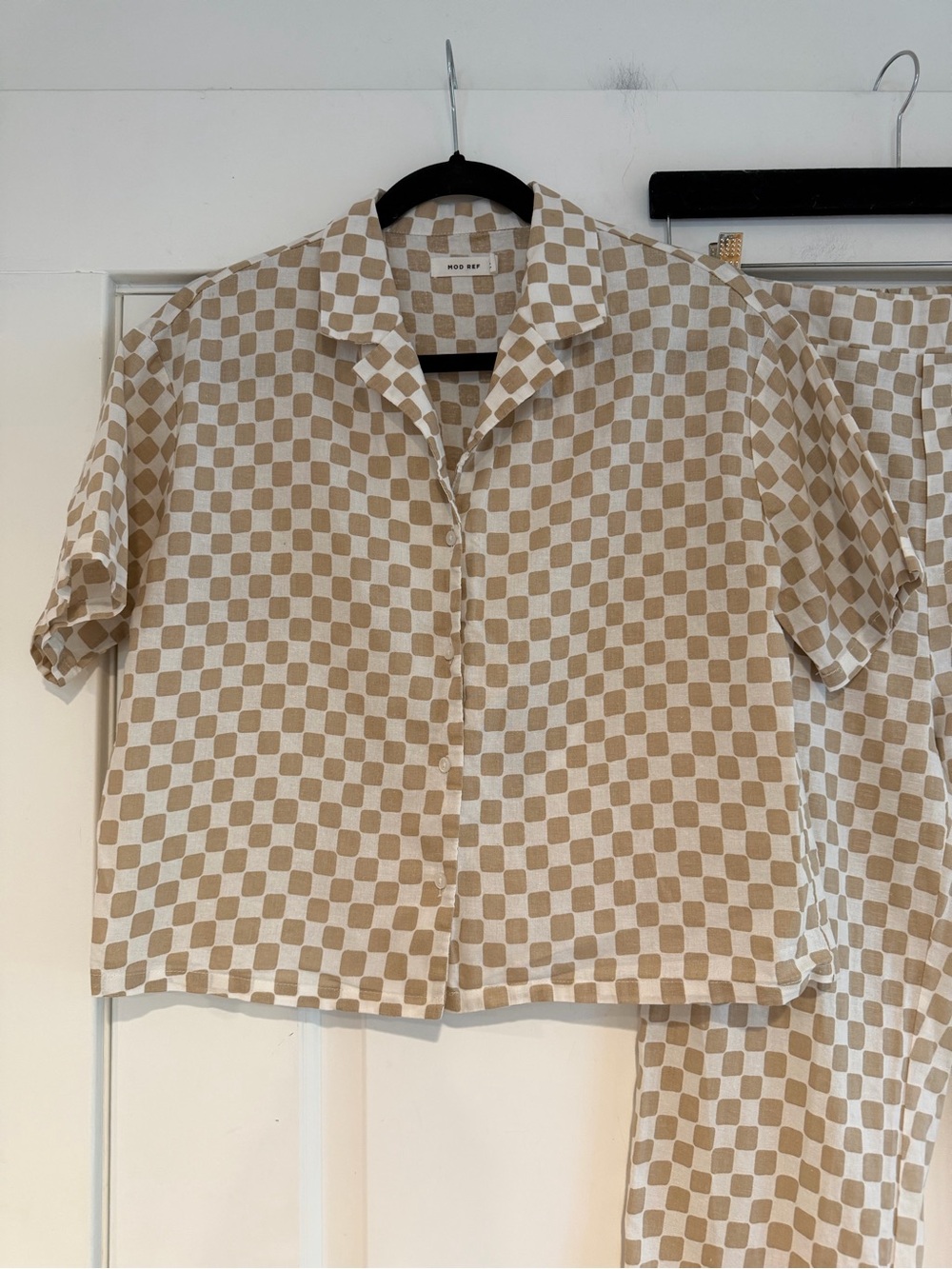 Mod Ref Checked Linen Blend Set - S - Picture 3 of 5